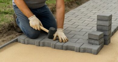 jak ułożyć kostkę brukową bez zagęszczarki