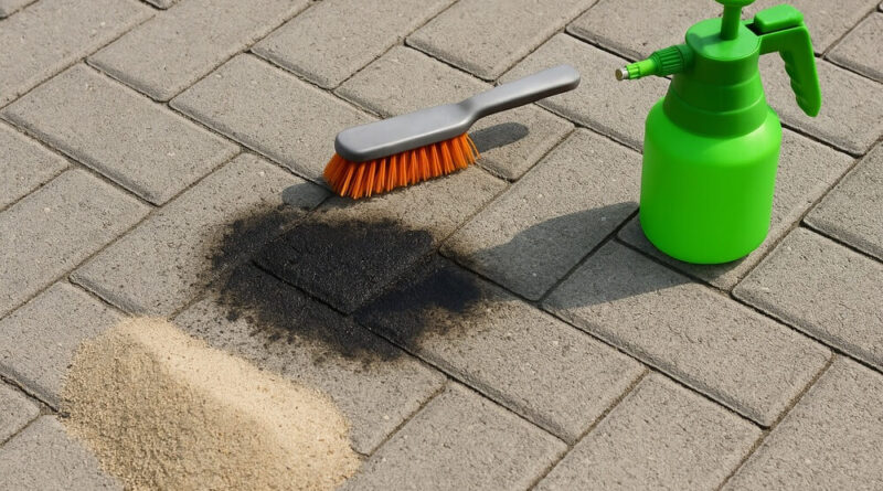 jak usunąć olej z kostki brukowej domowym sposobem