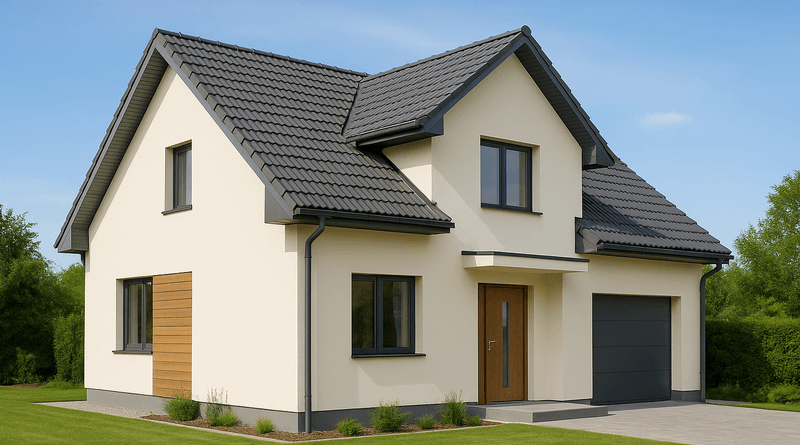 jaki kolor elewacji do szarego dachu