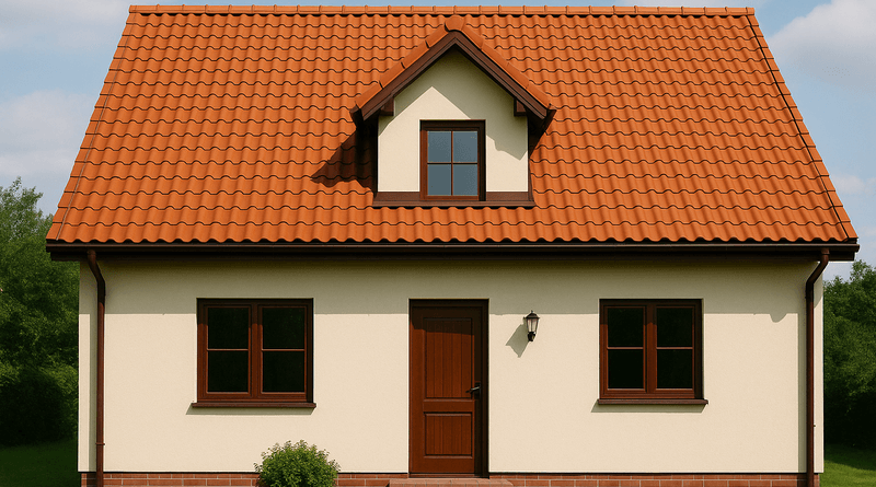 jaki kolor okien do ceglastego dachu