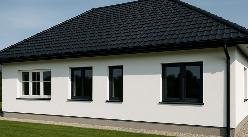 jaki kolor okien do czarnego dachu