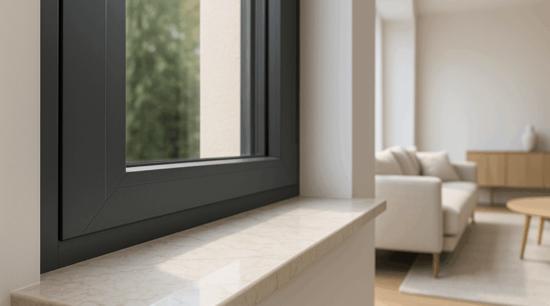 jakie parapety do antracytowych okien