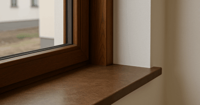 jakie parapety do okien orzech