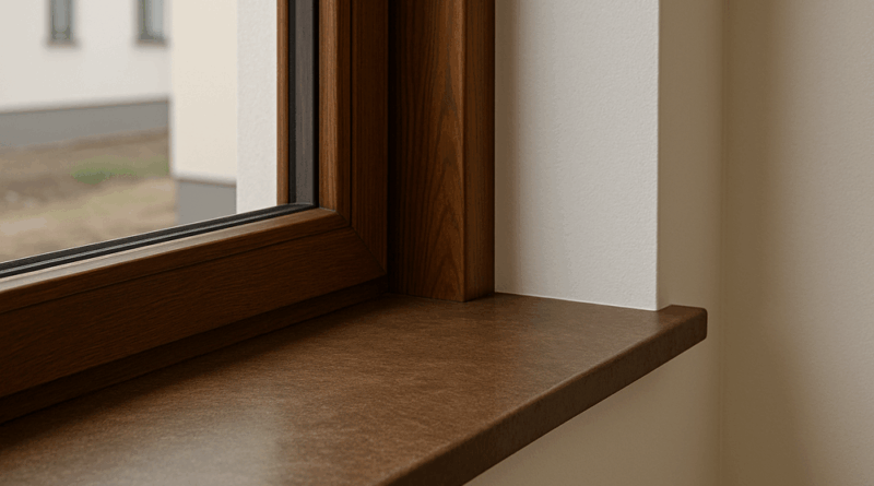 jakie parapety do okien orzech