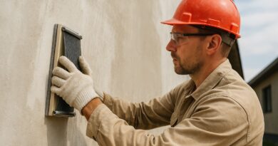 Czym szlifować klej do siatki na elewacji?