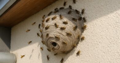 Jak zlikwidować gniazdo os w elewacji budynku?