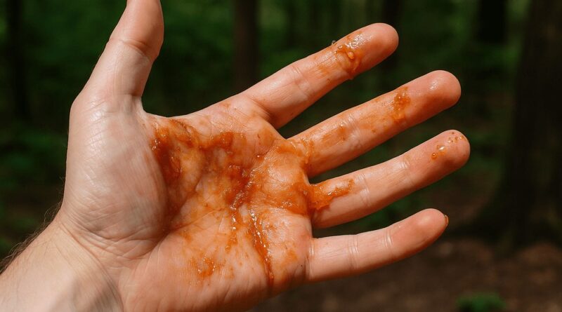 czym zmyć żywicę z rąk