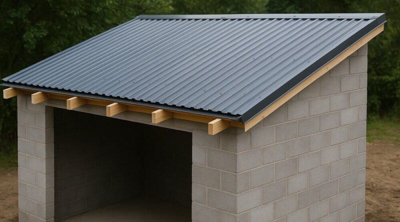 garaż z płyt betonowych jak zrobić dach