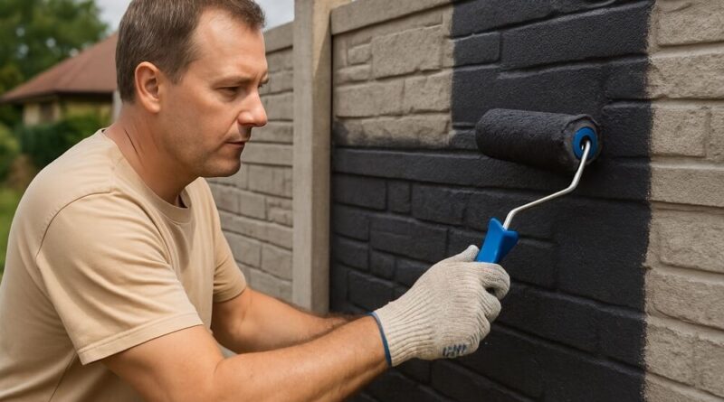 jak i czym pomalować płot betonowy