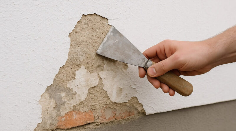 jak naprawić odpadający tynk zewnętrzny