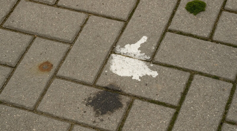 jak usunąć klej z kostki brukowej