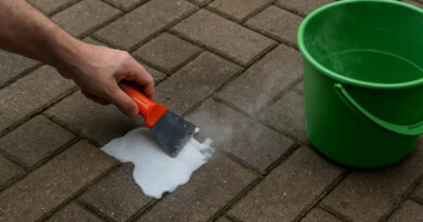 jak usunąć wosk z kostki brukowej domowym sposobem