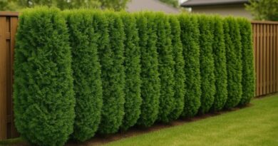 jak wysokie mogą być tuje przy płocie