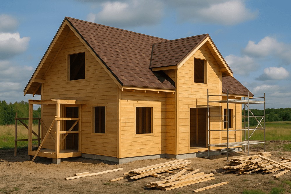 budowa domu drewnianego 100m2